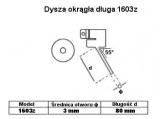 Dysza długa okrągła 3mm pod kątem 1603z