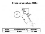 Dysza długa okrągła 5mm pod kątem 1605z