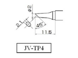 Grot ścięty ukośnie 2mm JV-TP4N do stacji iSolder-40  PT AOYUE T12