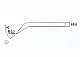 Grot do lutownicy zgięty stożek 0.3mm ZD-551 typ W2-1