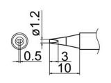 Grot do stacji lutowniczej JV-TP29 iSolder40 śrubokręt płaski 1.2mm PT AOYUE T12