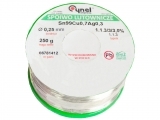 Cyna z topnikiem 0,25mm 250g S-Sn99Ag0,3Cu0,7  PB FREE