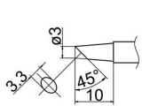 Grot ścięty ukośnie 3mm JV-TP14N do stacji iSolder-40  PT AOYUE T12