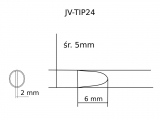 Grot śrubokręt płaski  2.0mm JV-TIP24 do stacji iSolder-40 PT AOYUE
