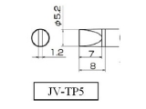 Grot śrubokręt płaski 5.2mm JV-TP5 do stacji iSolder-40  PT AOYUE T12