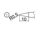 Grot uniwersalny stożek 0.5mm JV-TP33N do stacji iSolder-40 PT AOYUE T12