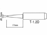 Grot lutowniczy śrubokręt płaski 1.2mm 900M T-1.2D do stacji WEP AOYUE ZHAOXIN YIHUA PT