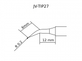 Grot zgięty stożek długi JV-TIP27 do stacji iSolder-40 PT AOYUE T12