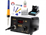 Stacja lutownicza WEP 937D+ 75W +groty 900M cyna narzedzia plecionka topnik