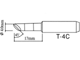 Grot lutowniczy ścięty ukośnie 4mm 900M T-4C do stacji WEP AOYUE ZHAOXIN YIHUA PT