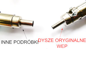 Porównanie dysz WEP 858D z podróbkami