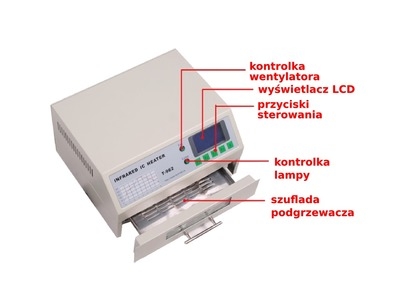 Automatyczny piec do reflow SMD BGA IR T-962 Puhui