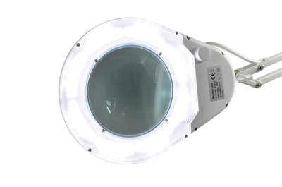 Lampa lupa z podświetleniem LED okrągła na podstawce ZD-129A LED x5