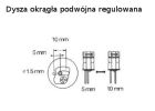 Dysza hotair okrągła podwójna regulowana 1325