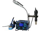 WEP 992D ZESTAW - Stacja lutownicza z uchwytem statyw HOTAIR +lupa z lamp± LED
