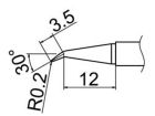 Grot zgięty stożek długi JV-TP27N do stacji iSolder-40 PT AOYUE T12