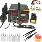 Stacja lutownicza WEP 853D 5w1 zasilacz 15V/1A + GROTY PASTA PĘSETY
