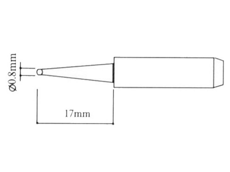 Grot lutowniczy śrubokręt płaski 0.8mm 900M T-0.8DHQ Black do stacji WEP AOYUE ZHAOXIN YIHUA PT