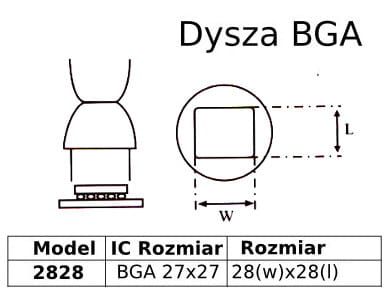 Dysza hotair do BGA 27x27mm 2828