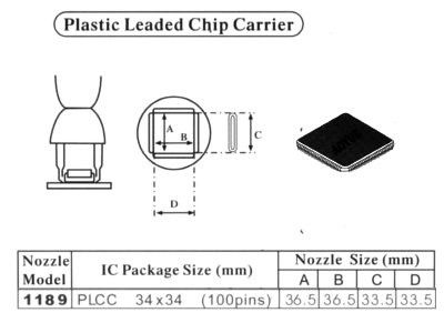 Dysza hotair do PLCC 9x9mm 20pins 1188