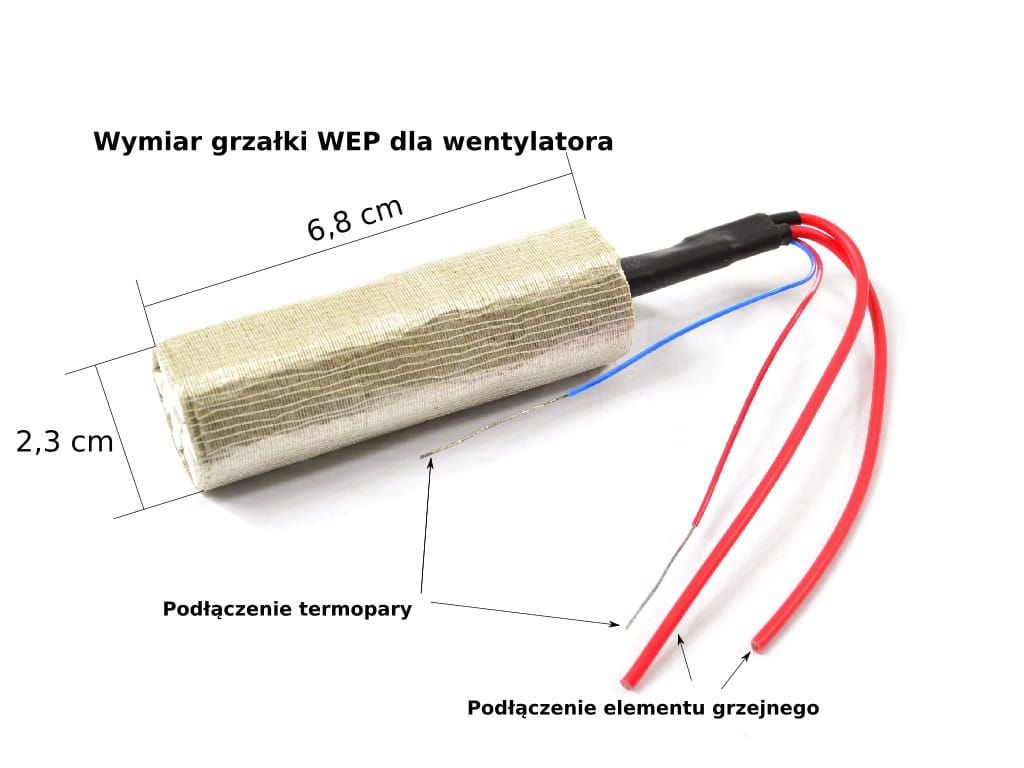 Grzałka element grzejny hotair do stacji WEP / Yihua wentylator 4 koncówki