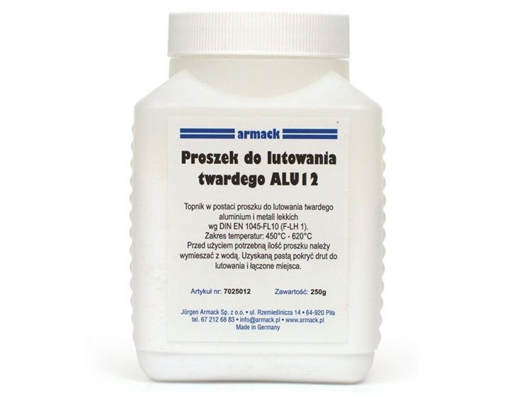 Proszek ALU12 do lutowania twardego aluminium i metali lekkich