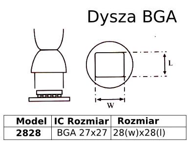 Dysza hotair do BGA 27x27mm 2828