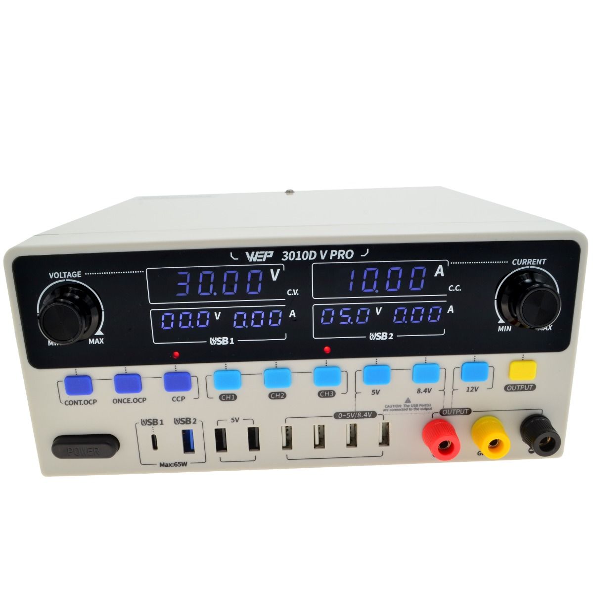 Zasilacz Laboratoryjny WEP 3010D-V PRO 30V 10A 8USB Pamięć ustawień 300W
