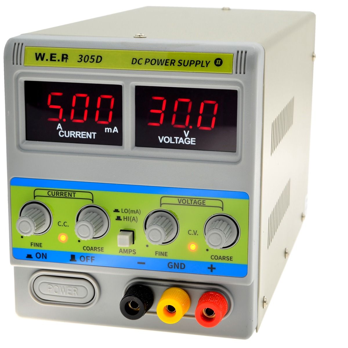 Zasilacz laboratoryjny WEP 305D-II 30V 5A (Transformatorowy) - 150W A/mA - Zestaw z dodatkowym przewodem 7 końcówek