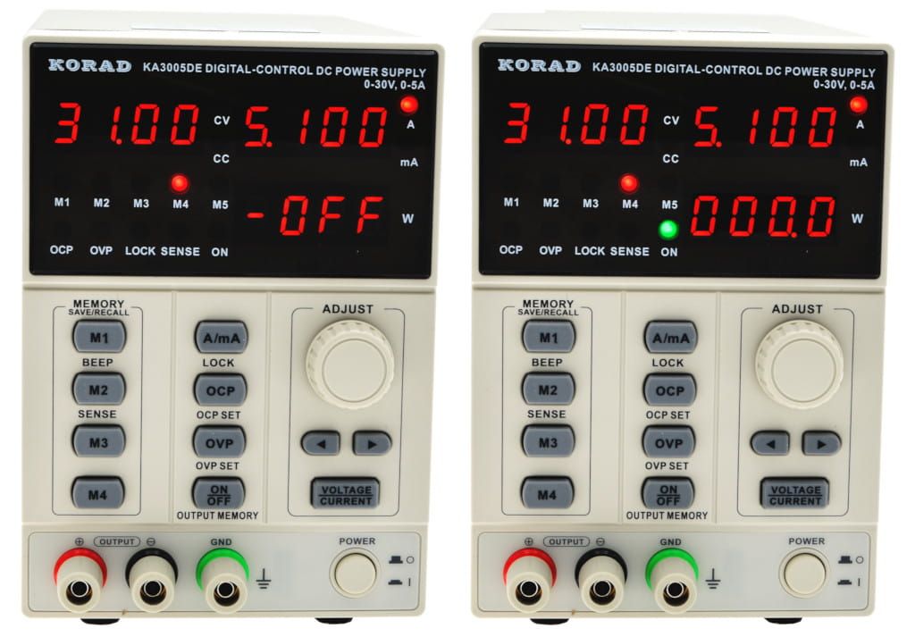 Zasilacz laboratoryjny KORAD KA3005DE 30V5A, PAMIĘĆ x5, OCP OVP  SENSE