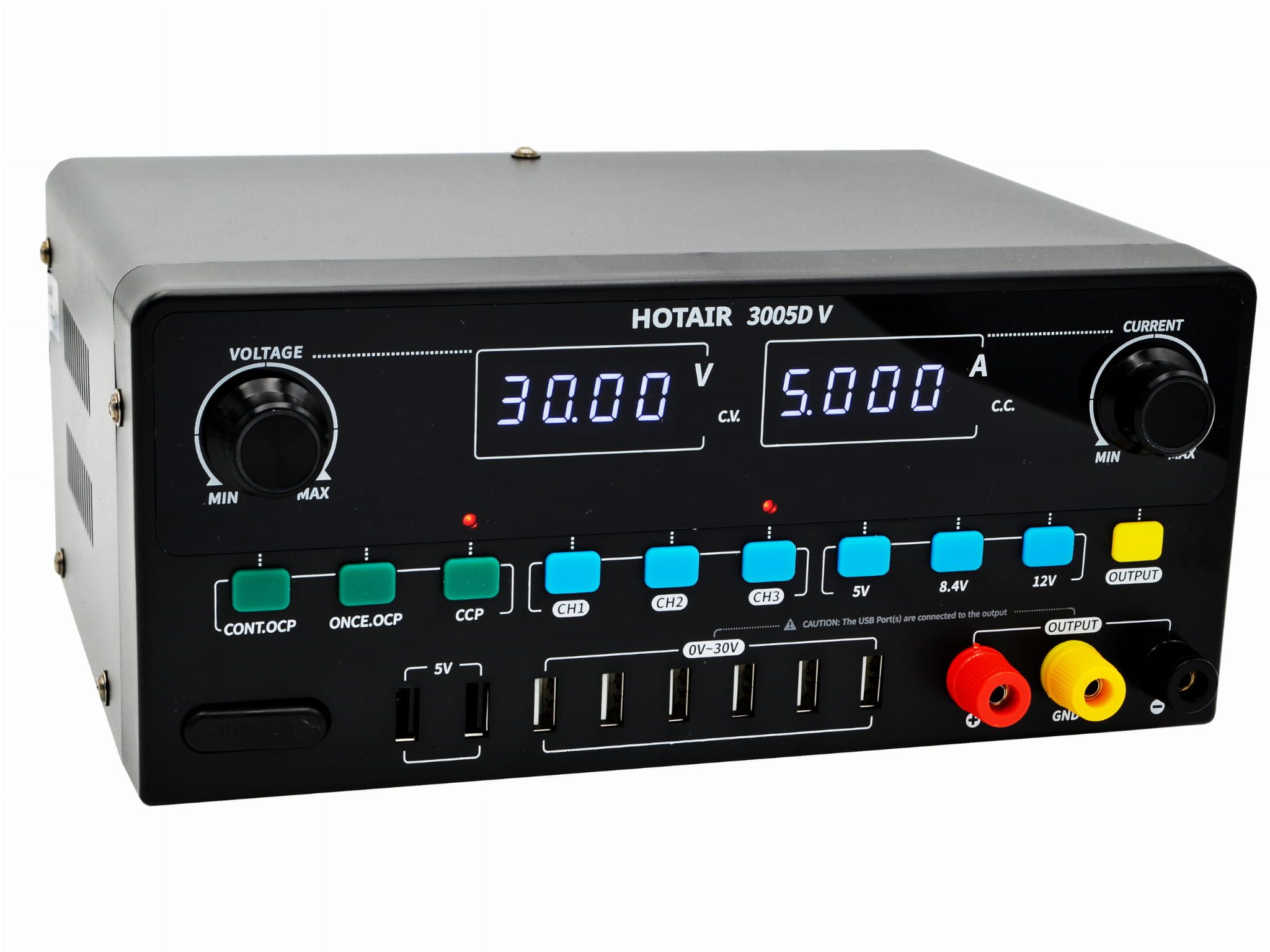 Zasilacz Laboratoryjny HOTAIR 3005D-V 30V 5A 8xUSB precyzyjny
