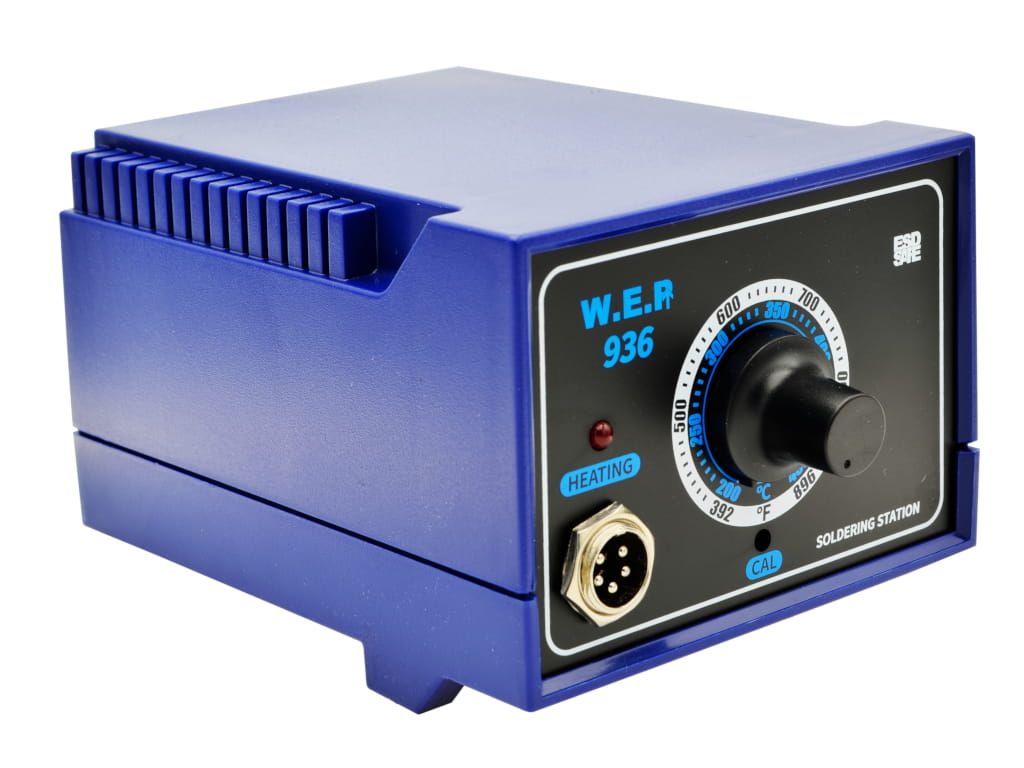 Stacja lutownicza grotowa WEP 936 60W ESD Safe + Mata silikonowa organizer do serwisu