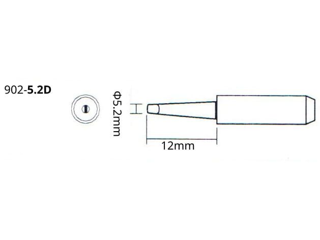 Grot do stacji WEP 902-5.2D 5.2mm ŚRUBOKRĘT PŁASKI