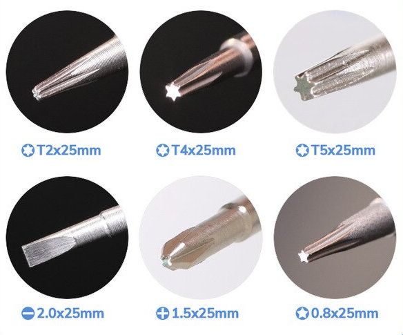 Zestaw śrubokręty precyzyjne 6020-C wkrętaki torx krzyżak gwiazdka