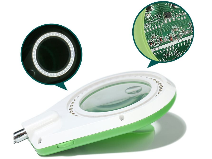 Platforma naprawcza z lupo lampą LED 628A-2