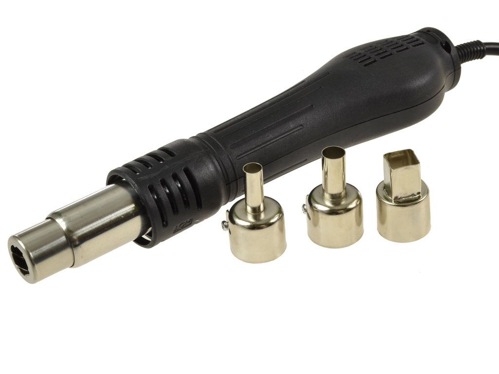 Spawarka do plastiku  WEP 858D | Gorące powietrze 700W | Zestaw 3 dysz szczelinowych