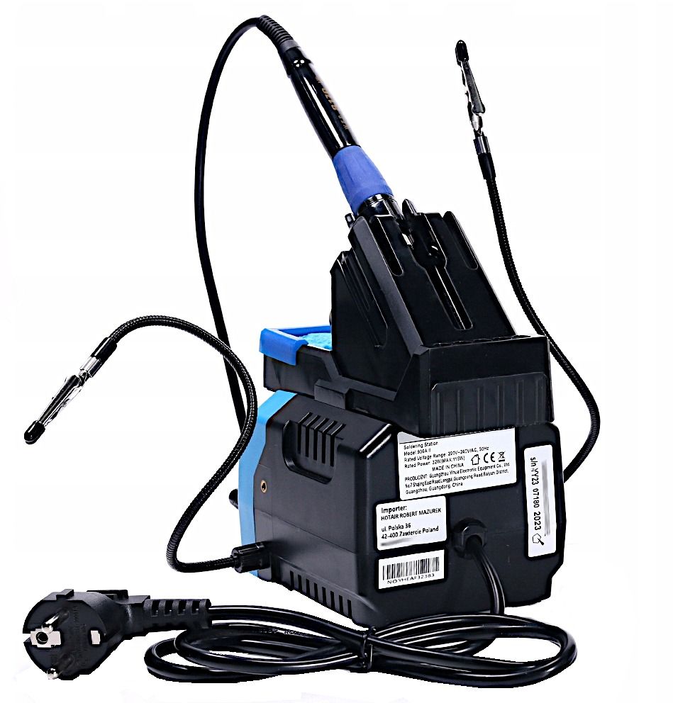 Stacja lutownicza WEP 936A-II 115W ESD Safe + Kompletny Zestaw 10 Grotów i Chemia