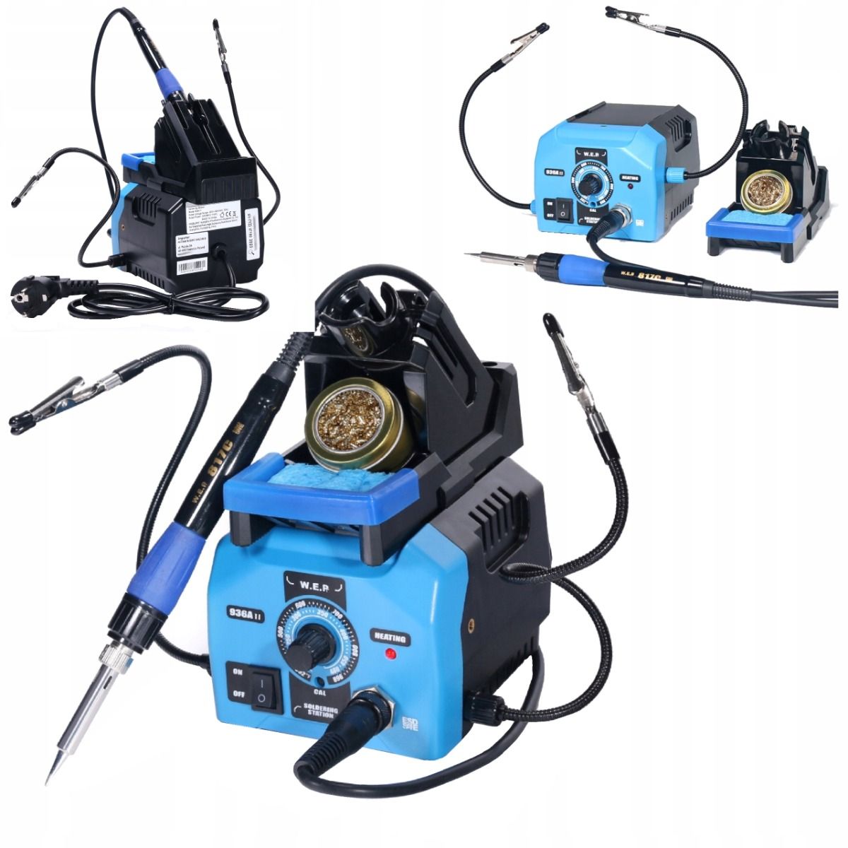 Stacja lutownicza WEP 936A-II 115W ESD Safe + Mata Antystatyczna Silikonowa