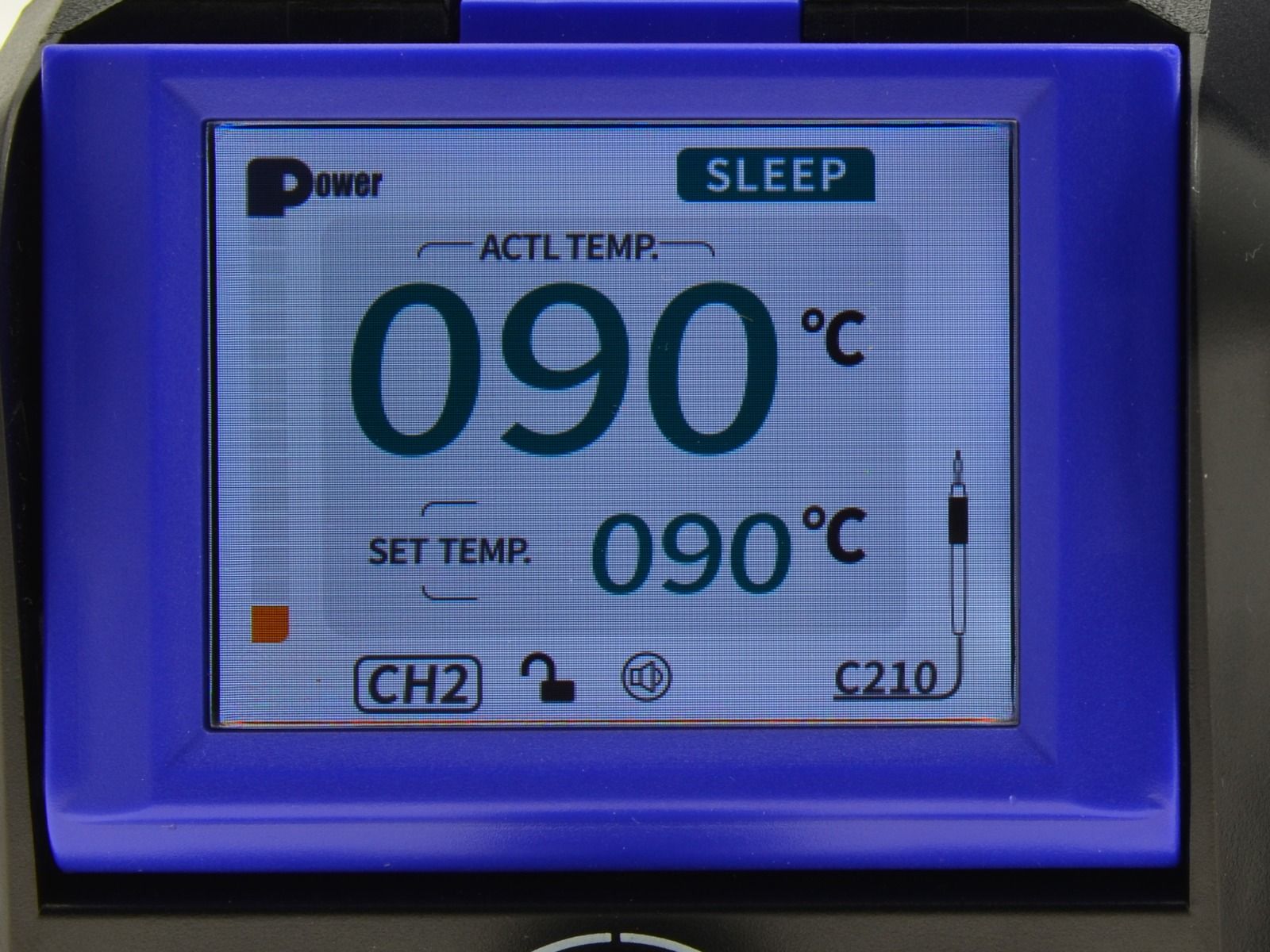Stacja lutownicza termopęseta i kolba grotowa 2w1 WEP 982D-I PRO groty C210