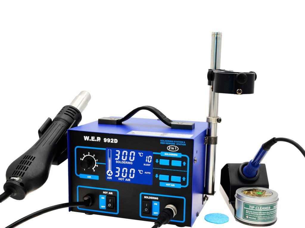 Stacja Lutownicza HOTAIR WEP 992D +GROTx5 FLUX 223 Cyna