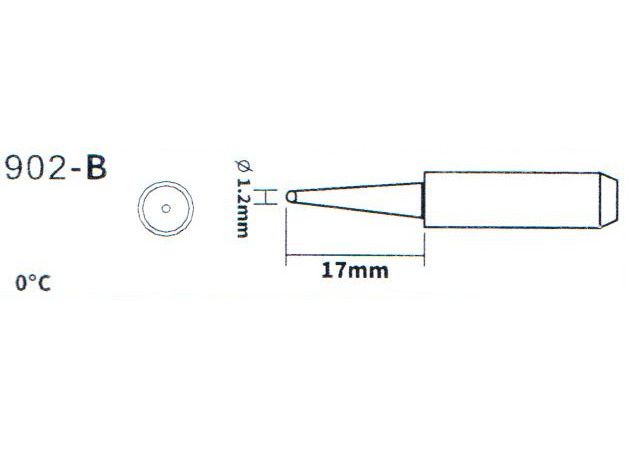 Grot do stacji WEP 902-B 1.2mm STOŻEK
