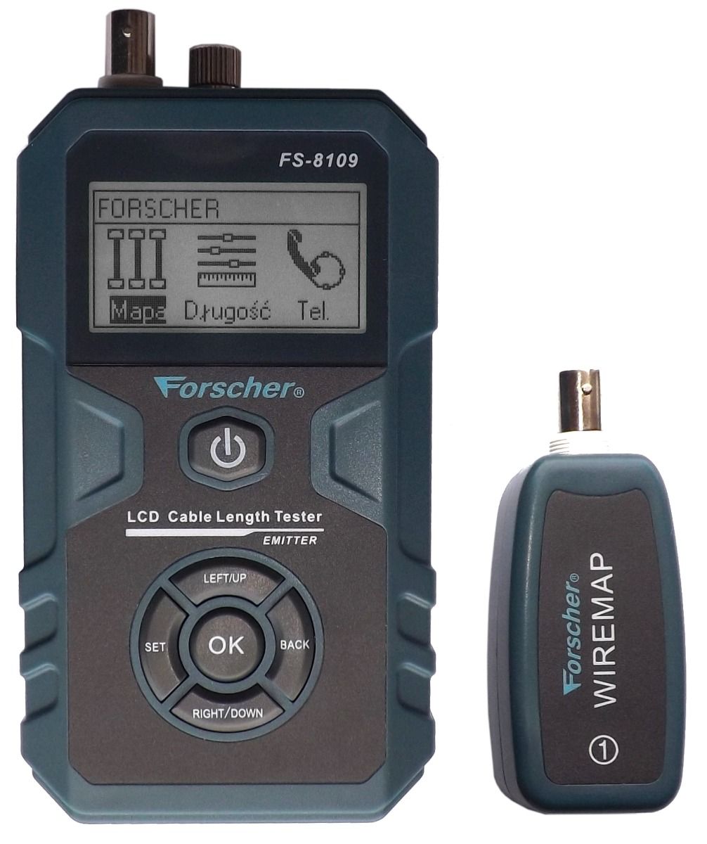 Zaawansowany tester sieci LAN RJ-45 z pomiarem PoE i długości kabla | Forscher FS8109