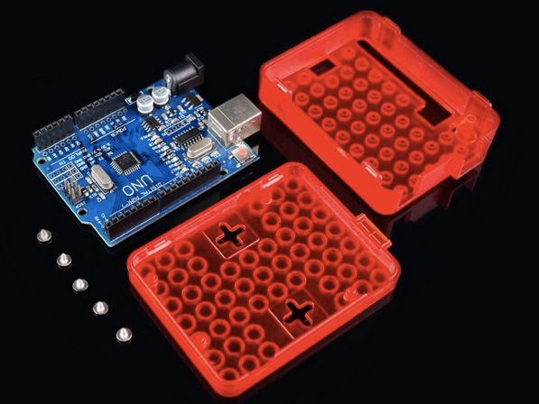 Obudowa przezroczysta czerwony do Arduino UNO R3