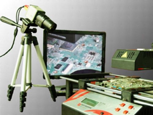 System Inspekcji PCB kamera CCD z uchwytem i monitorem