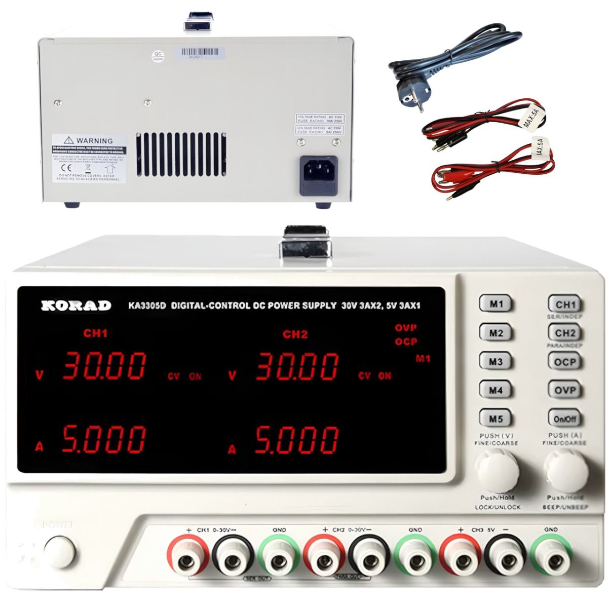 Zasilacz KORAD potrójny KA3305D 2x30V5A 1x5V3A