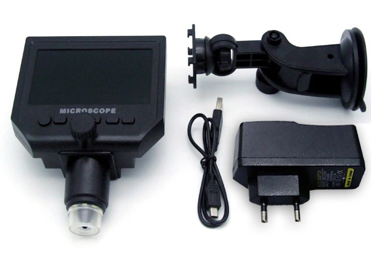 Przenośny mikroskop LCD, 600X HD 3 .6MP CCD Pixel 4,3-calowy wyświetlacz OLED