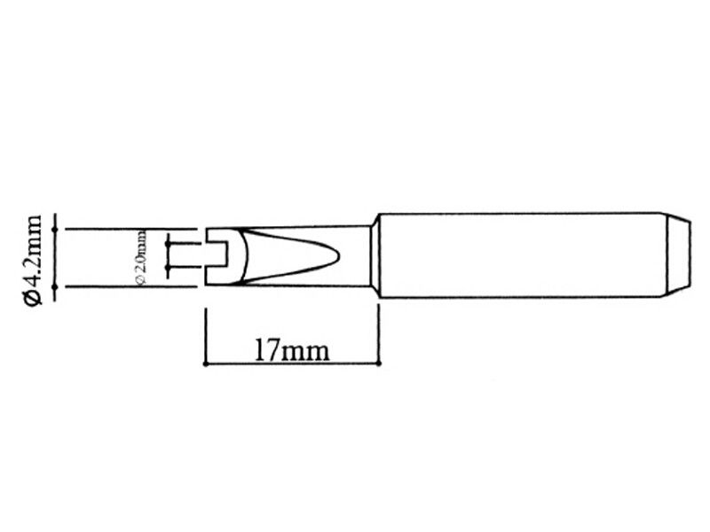 Grot lutowniczy śrubokręt z rowkiem 4.2mm 900M T-RTHQ Black do stacji WEP AOYUE ZHAOXIN YIHUA PT