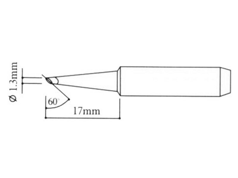 Grot lutowniczy 900M do stacji PT WEP Yihua Zhaoxin T-S6 1,3mm ścięty