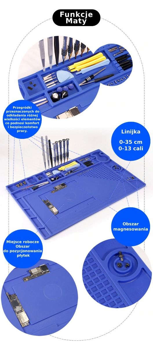 Stacja lutownicza HOTAIR WEP 992DA+ + duża mata silikonowa 44×31 cm