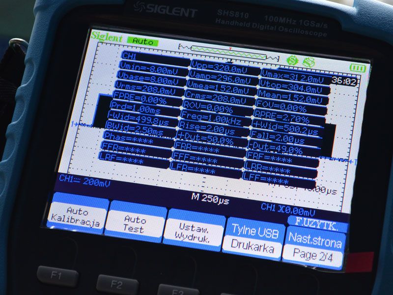 Oscyloskop Skopometr cyfrowy Siglent SHS810 100Mhz 1Gs